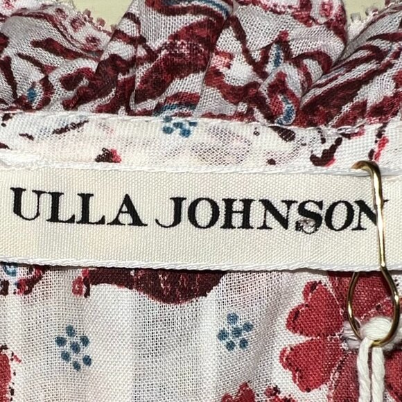 ULLA JOHNSON Azalea Blouse in Cream Floral - Picture 9 of 16